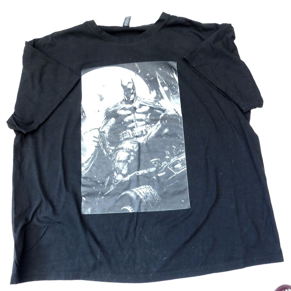 Batman Arkham Knight Trevco Graphic T shirt Goth Cotton Black 3XL EUC